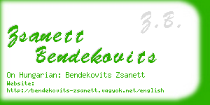 zsanett bendekovits business card